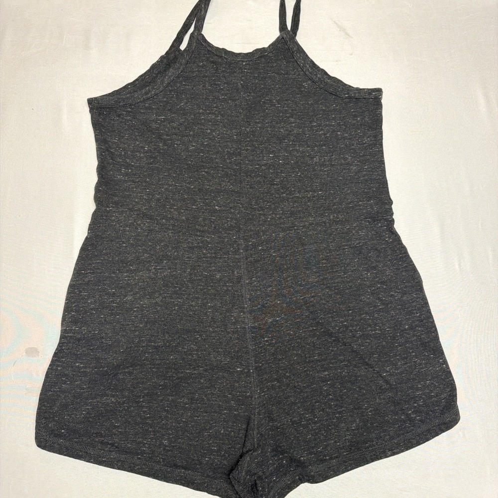 Nike Jersey Fleece Gym Romper Heathered Gray Women's Size Large Pockets - Picture 9 of 9